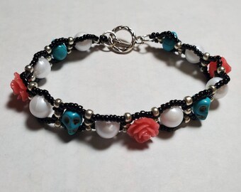 Skulls and Roses Bracelet