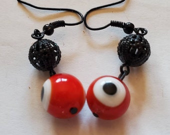 Red Eye Earrings