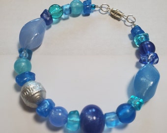 Blue Upcycled Bracelet