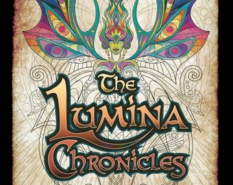 The Lumina Chronicles Digital Edition- 30 Coloring Pages + Story Pages, Coloring Tips, Color Wheel and Grayscale Test Sheet