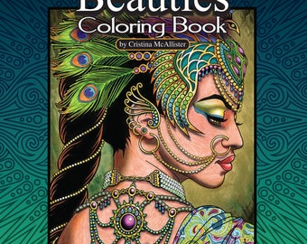 Bellezze magiche Libro 2, Download digitale, 20 pagine da colorare fantasy, Libro da colorare per adulti, Pagine da colorare digitali, Pagine da colorare stampabili