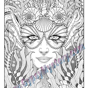 Single Coloring Page - Siren from the Magical Beauties Collection - Download, Print & Color!
