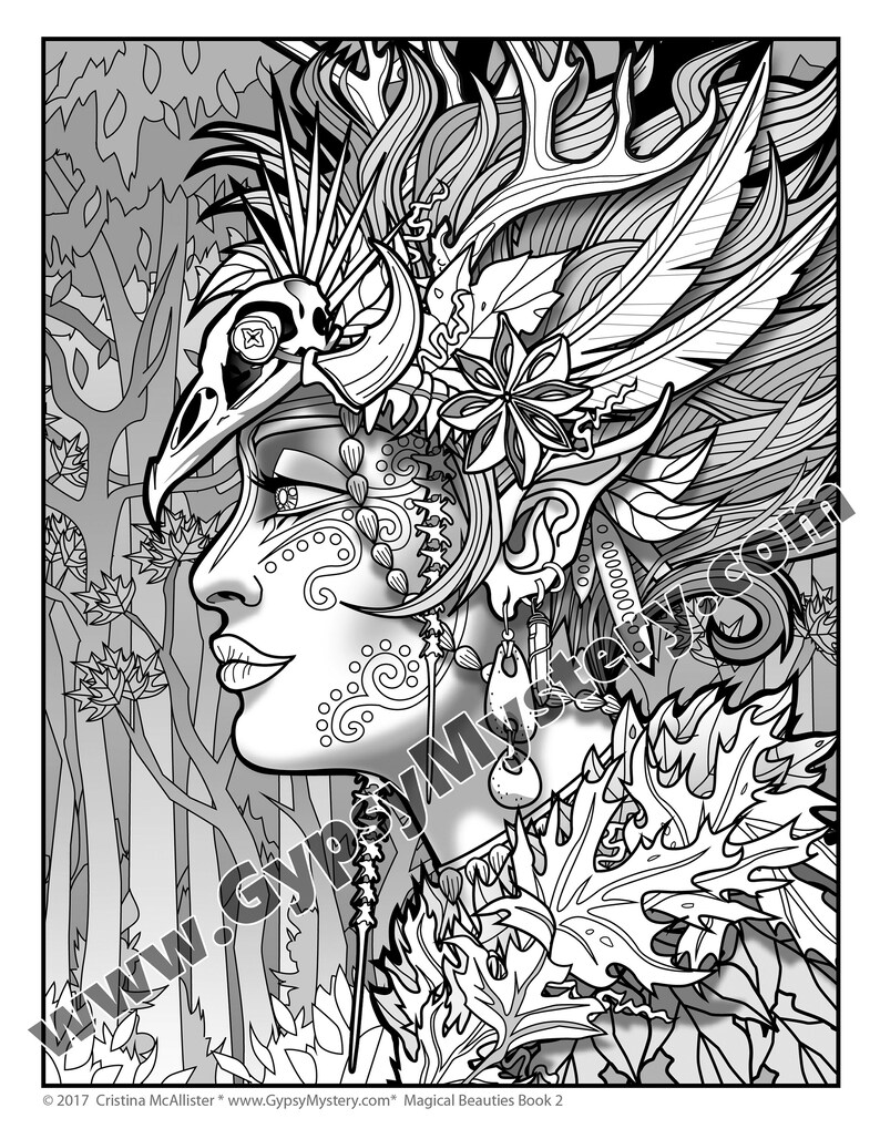 Download Magical Beauties Book 2 Digital Download 20 Fantasy Coloring | Etsy