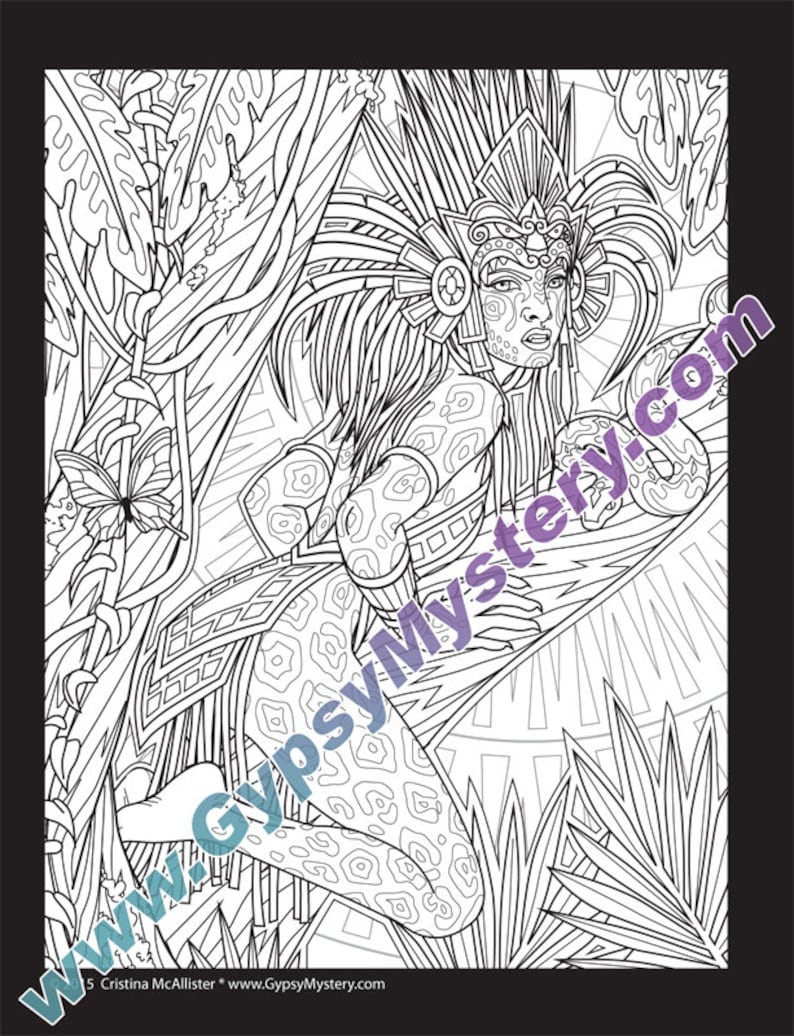 Single Coloring Page Untamed From the Magical Beauties Collection