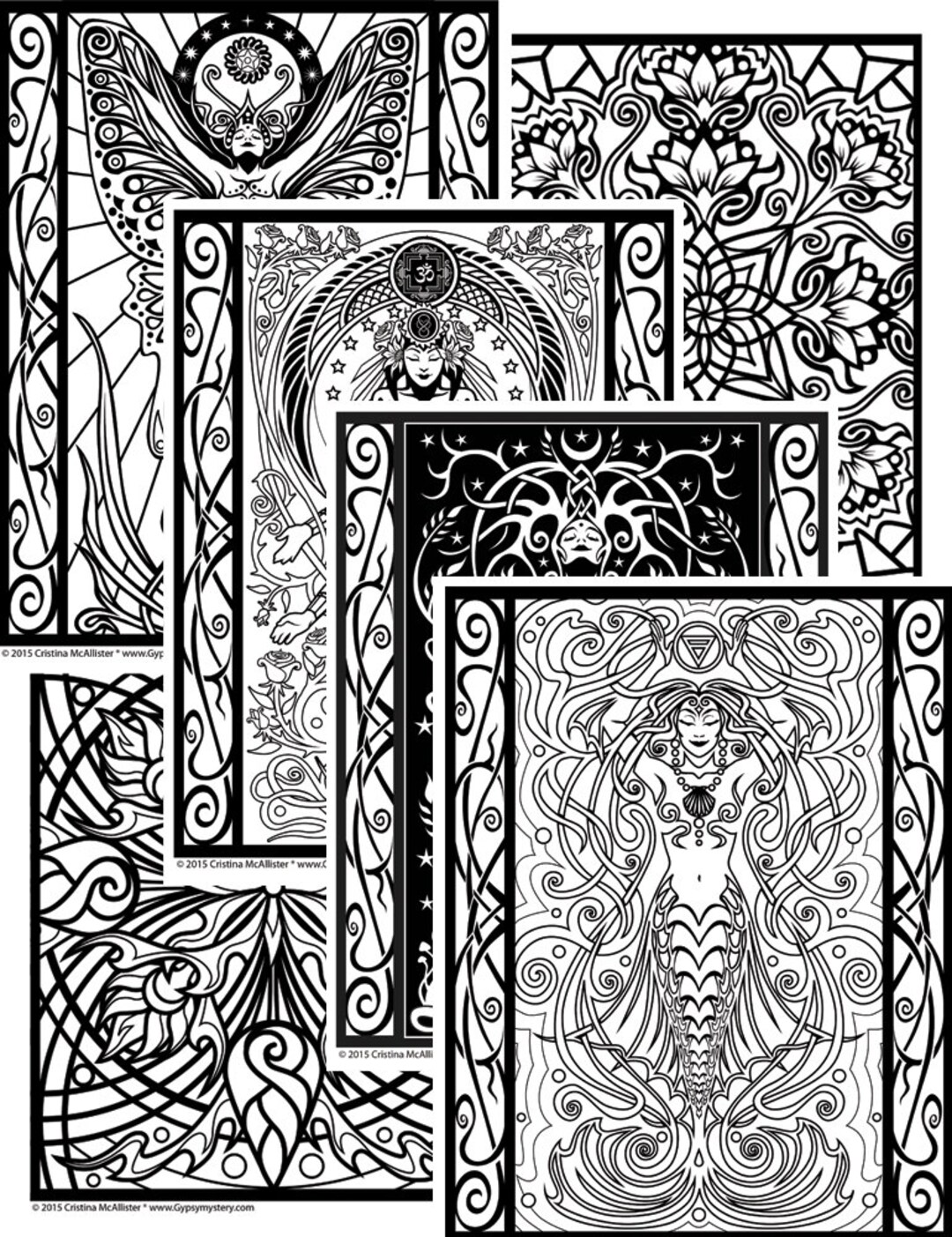 Sacred Beauty Coloring Book Digital Download Edition, Adult Coloring ...