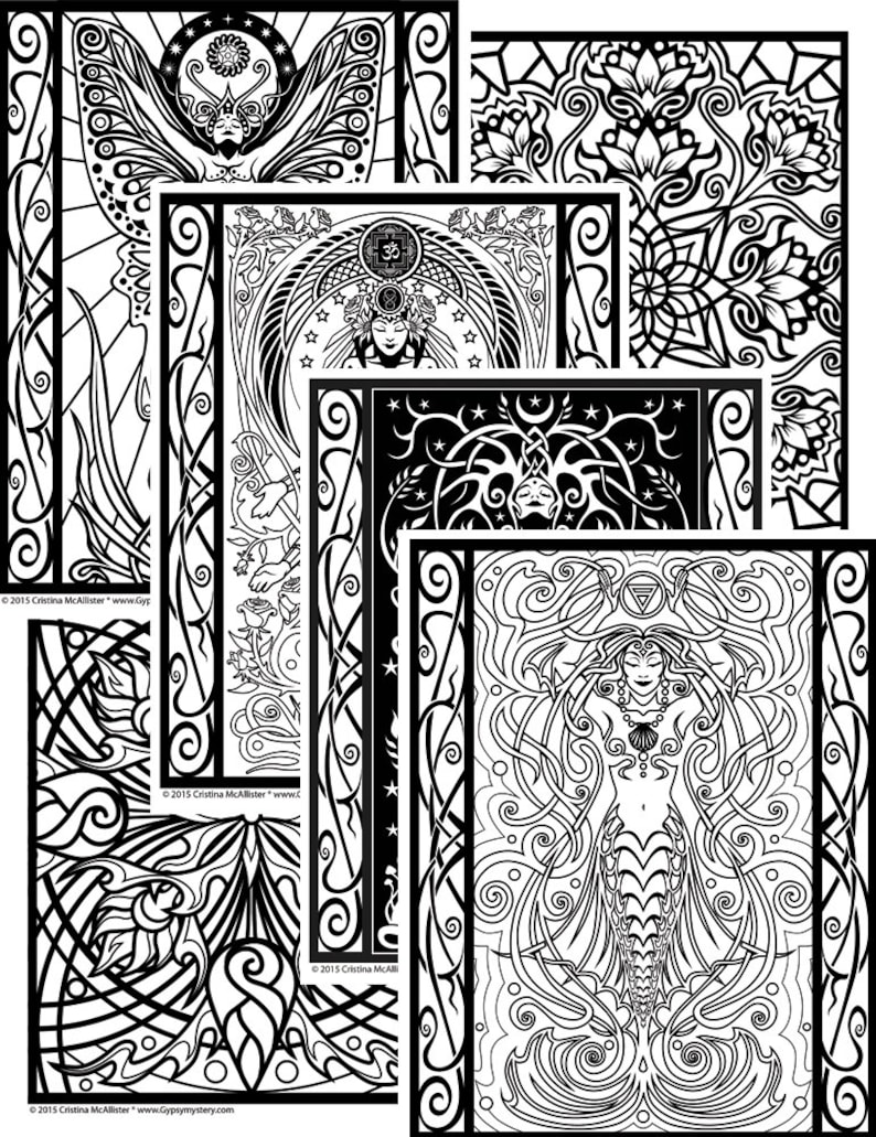Sacred Beauty Coloring Book Digital Download Edition, Adult Coloring ...