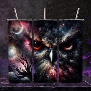 Digitaal - Astral Siberische tijger beker wrap, 20 oz magere beker wrap, Dark Fantasy sublimatie cadeau creatie ontwerp - direct downloaden