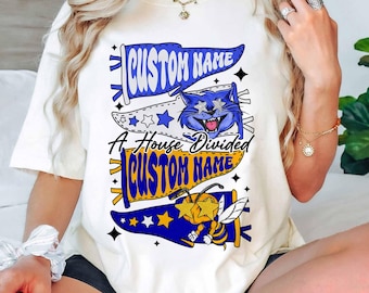 Custom Retro House Divided Four Pennant Shirt, School Spirit Shirt, Favorite Team Shirt, Sports Fan Gift, Vintage House Divided Shirt