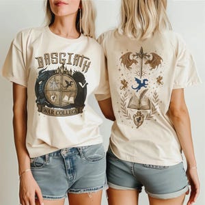 Fourth Wing Basgiath War College Shirt Dragon Rider Fantasy Merch Violet Sorrengail Xaden Riorson Bookish Gift for Readers