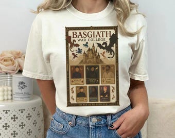 Fourth Wing Basgiath War College Shirt ,Xaden Riorson & Violet Sorrengail Tee, Dragon Rider Bookish Merch
