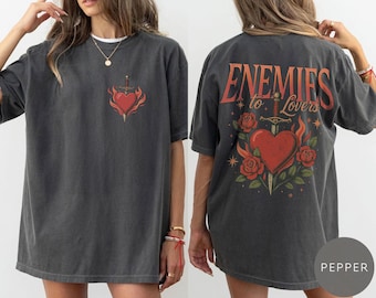 Enemies To Lovers  Shirt, Romantasy T Shirt, Dark Romance Reader, Book Club Shirt, Gift For Book Lover