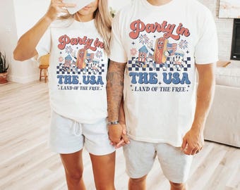 Retro Party In The Usa  Shirt, 4th Of July Graphic Shirt, Patriotic Independence Day Tee, Cute Patriotic Shirt, Usa Pride