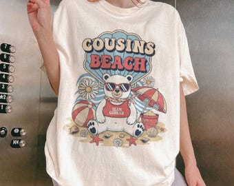 Team Conrad Junior Mint Bear Shirt , Cousins Beach TSITP Shirt, Summer Beach Tee, Team Conrad Cousins Beach TShirt