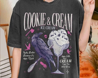 Butcher Blackbird Dark Romance Comfort Colors Shirt, Cookie & Cream Ice Cream T Shirt, Brynne Inspired Book Shirt, Gift For Book Lover
