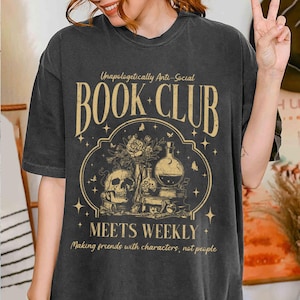 Anti Social Book Club Shirt , Romance Reader Tshirt, Anti Social Reader, Introverted Reader Tee, Bookish Shirt For Book Lover