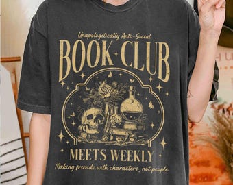 Anti Social Book Club Shirt , Romance Reader Tshirt, Anti Social Reader, Introverted Reader Tee, Bookish Shirt For Book Lover