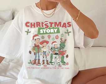Disney Pixar Toy Story & Friends Christmas Shirt, It's The Most Wonderful Time of The Year Shirt, Woody Buzz Lightyear Toy Story Shirt