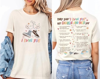I Love You Charlie And Nick  Shirt, LGBTQ Pride Month Movie T Shirt, LGBTQ+ Pride Apparel, LGBT Support Tee, Gift For Friend