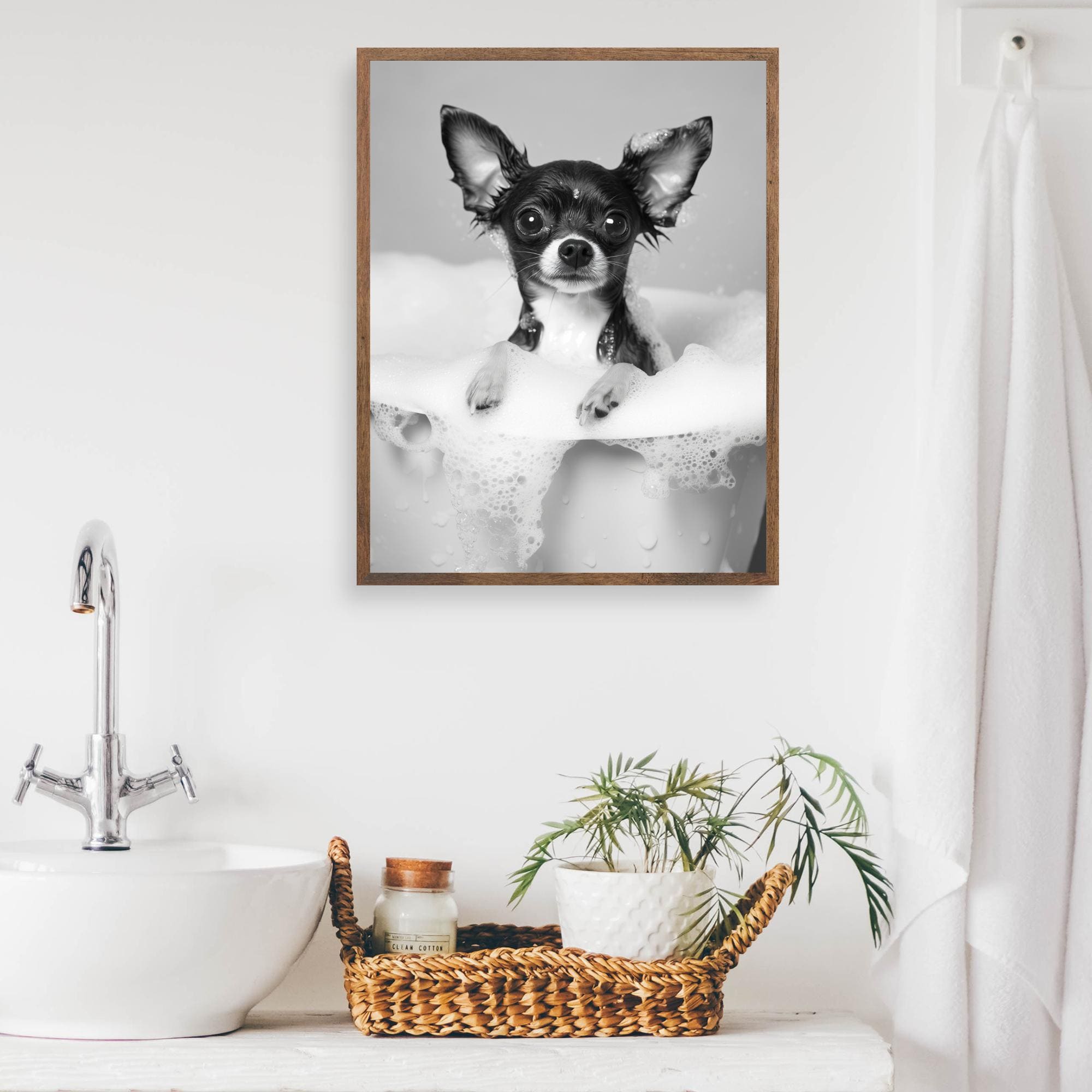 Pittura Ad Olio Con Numeri ZMHZMY – Kit Fai Da Te 40x50 Cm – Chihuahua Tonalità Da Sogno – Colori Acrilici, Senza Cornice