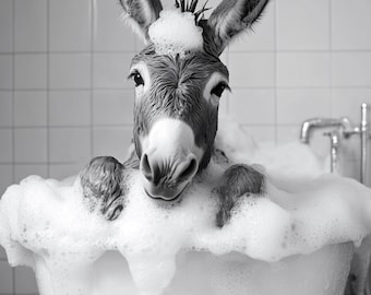 Divertente decorazione da parete per il bagno - Poster su tela