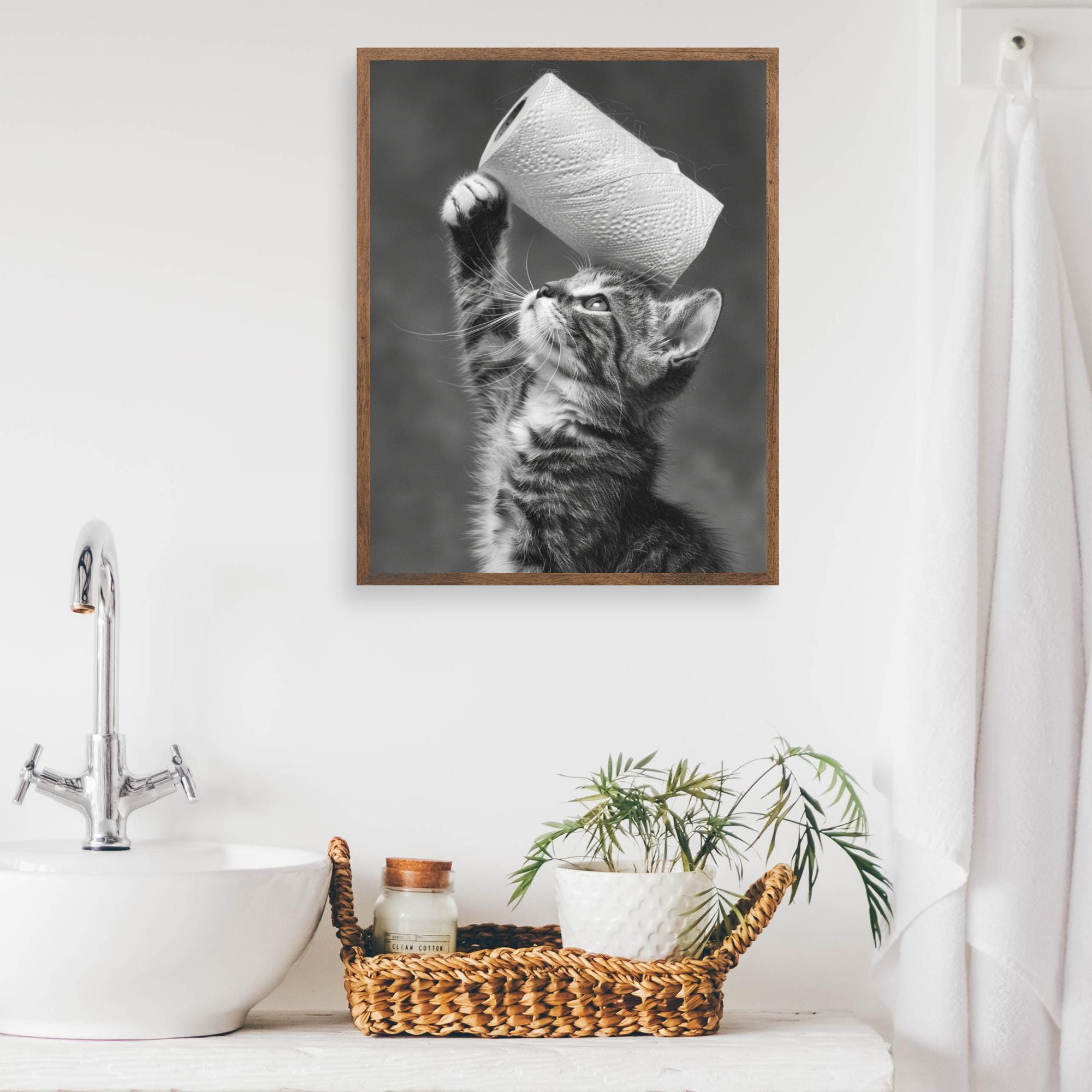 Set 3 Portarotolo Carta Igienica A Forma Di Gatto - Decorazione Divertente Per Il Bagno