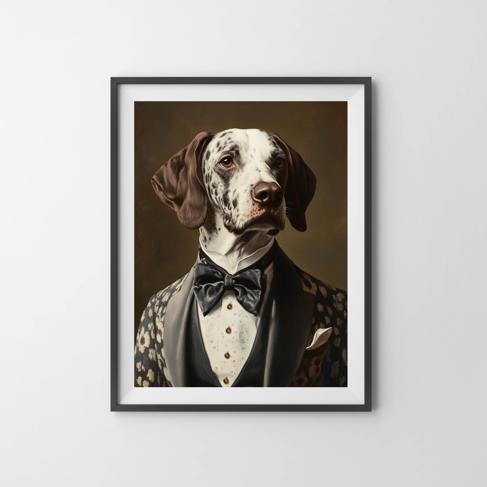 Ritratto di cane bassotto aristocratico rinascimentale: arte animale divertente (arte digitale) - Italia