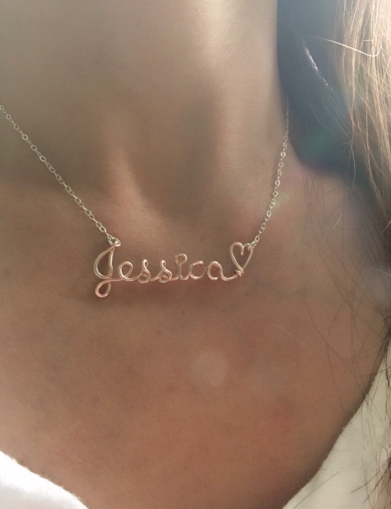 Dainty custom name necklace Clearance