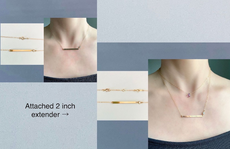 Extension chain Extender in Rose Gold Filled Extender in Gold filled Extender in Sterling silver 1-3 adjust Extender Necklace Extender