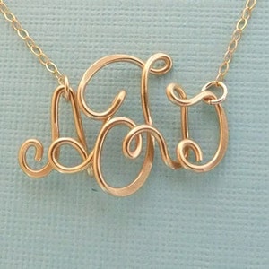 Collar Monogram (relleno de oro de 14 quilates)