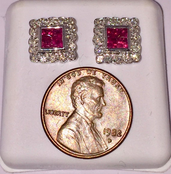 Ruby & Diamond Earrings - image 5