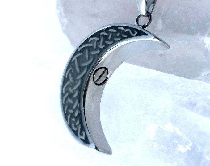 Glow Crescent Moon Cremation Urn