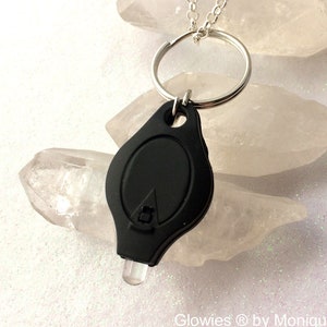 Pocket Size UV Light Necklace Keychain for glow in the dark jewelry