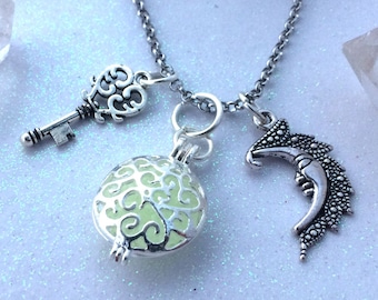 Magick Moon Key Glow Locket® Necklace