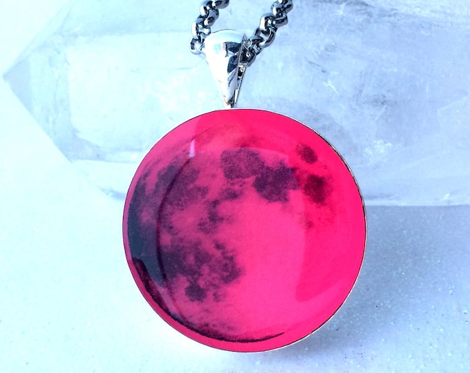 Full Pink Moon Real Space Glow in the dark 1"