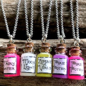 Fairy Water Glow Potion Bottle Necklace