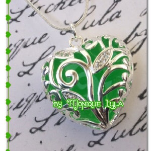 Lucky Green Glowing Heart Necklace