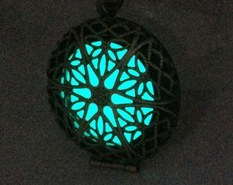 The Original Glow Locket Aqua Brass