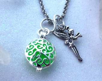 Tinkerbell inspired Glowing Fairy Glow Locket ® Necklace