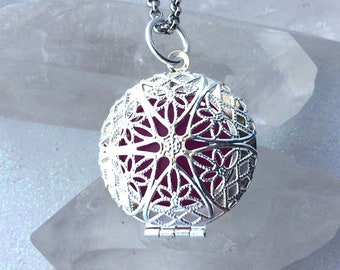 Steampunk Fairy Glow in the Dark Locket Violet