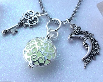 Magic Moon Key Glow Locket® Necklace