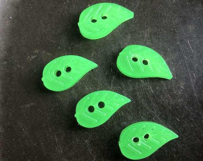 Glow in the dark leaf buttons