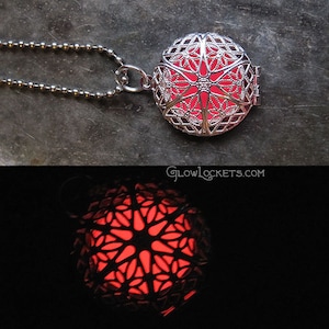 Steampunk Fairy Glow in the Dark Locket Pink
