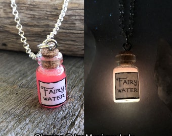 Fairy Water Glow Potion Bottle Necklace