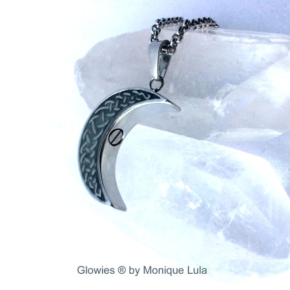 Glowies Glow Jewelry Art & Decor - Cat on the Moon Glow in the