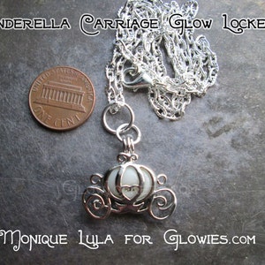 Cinderella Pumpkin Carriage Glow Locket Princess Necklace image 7