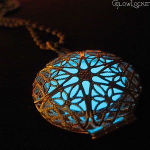 Steampunk Fairy Glow in the Dark Locket Aqua
