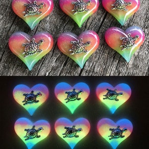 Heart with Turtle Glow in the dark Necklace