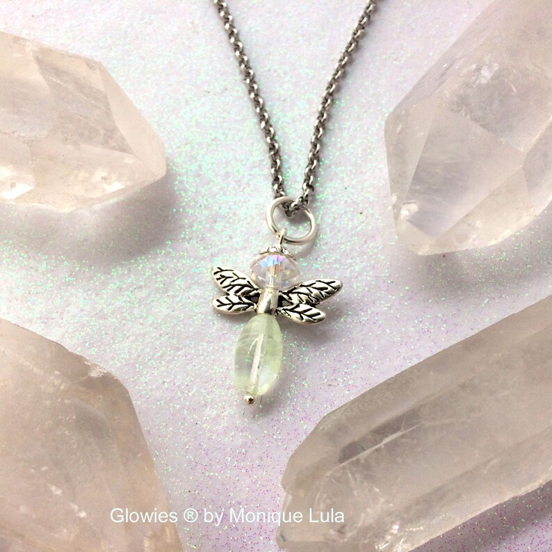 Handmade Glow Glass Firefly Necklace Fireflies Etsy