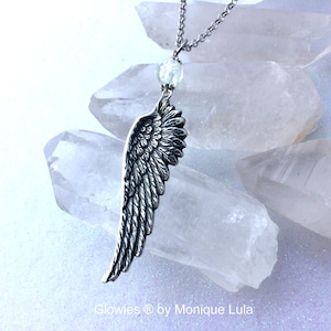 Angel Wing Glowing Orb Necklace Magic Glow Jewelry