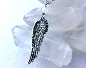 Angel Wing Glowing Orb Necklace Magic Glow Jewelry